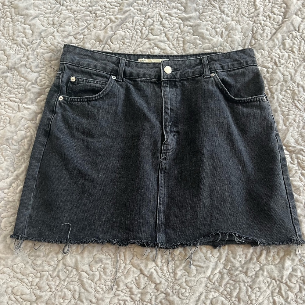 Topshop denim skirt dark wash